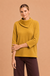 BLUSA HERITAGE GOLA VIRADA MOSTARDA